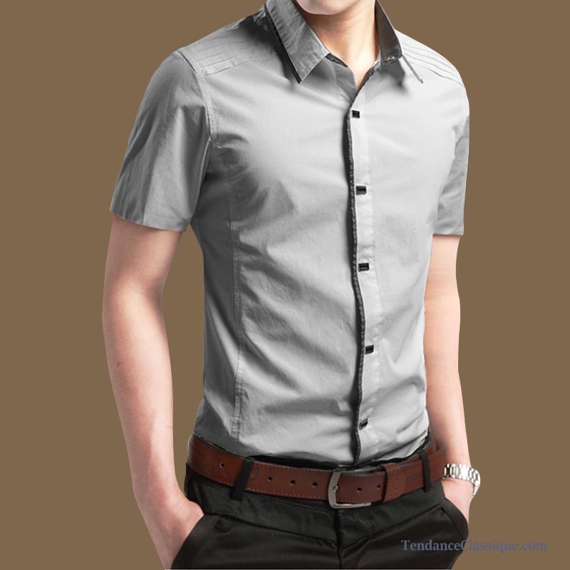 Chemise Blanche Cintrée Homme Pas Cher, Chemise Fashion Pour Homme