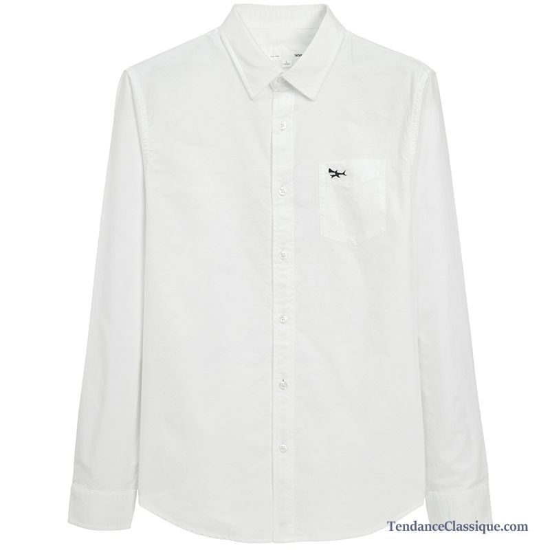 Chemise Blanche Manches Courtes Homme, Chemise Décontractée Homme En Vente