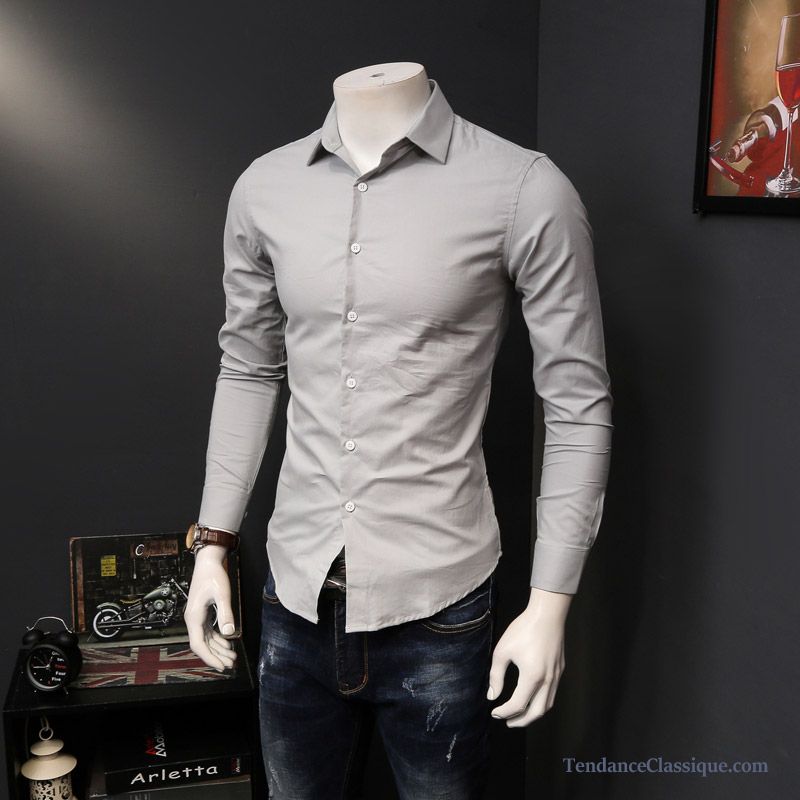 Chemise Blanche Slim Fit, Chemise Marque Homme