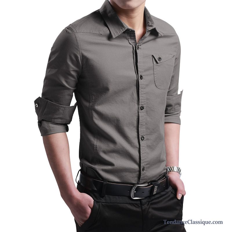 Chemise Chaude Homme Hiver, Chemise Blanche Et Noir France