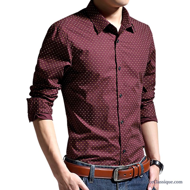 Chemise Homme Col Officier, Chemise Classe Pour Homme Pas Cher