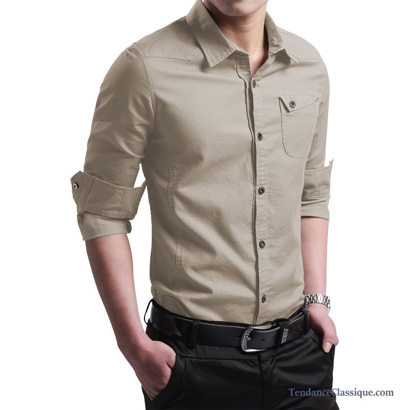 Chemise Homme En Solde Ambre, Chemise Homme Manche Courte En Vente