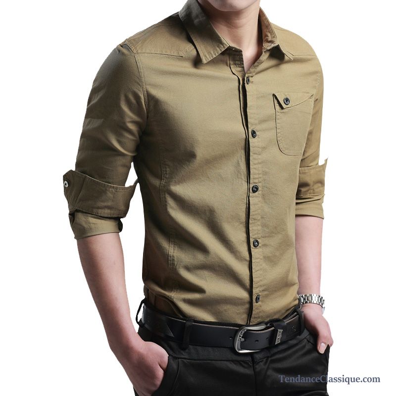 Chemise Homme En Solde Ambre, Chemise Homme Manche Courte En Vente