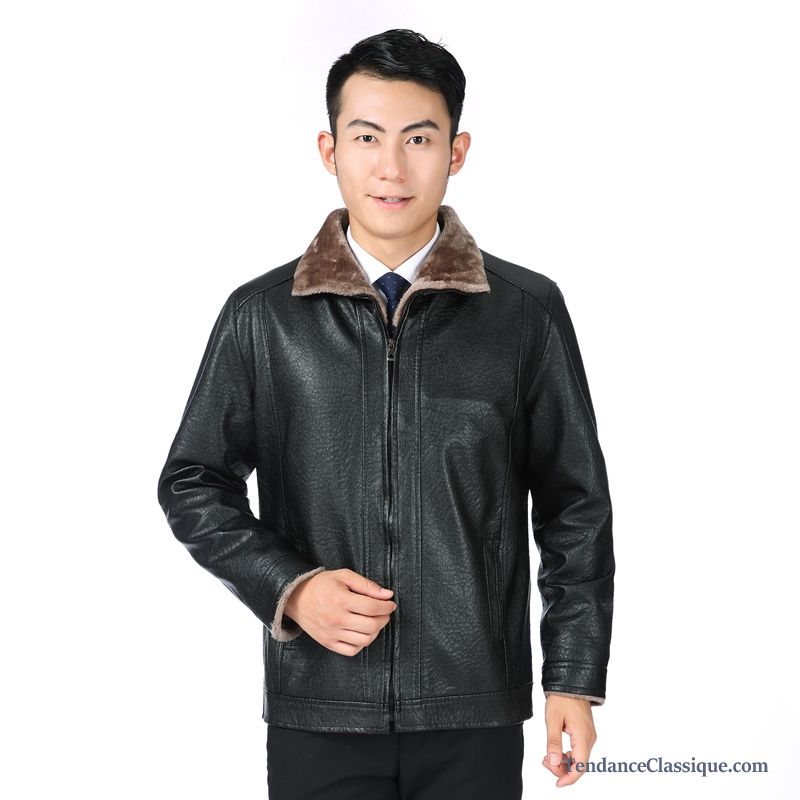 Cuir Blouson Homme Chocolat, Veste En Cuir Légère Homme