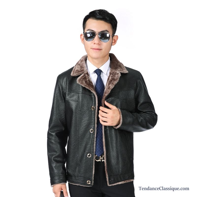 Cuir Blouson Homme Chocolat, Veste En Cuir Légère Homme