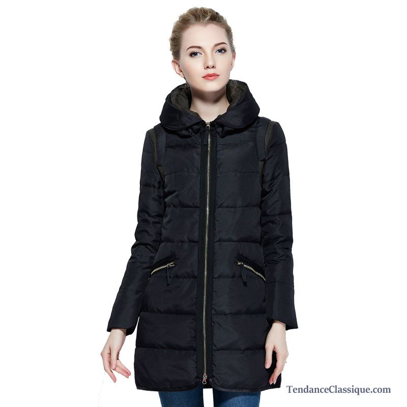 Doudoune Femme Pas Cher Avec Fourrure, Manteau Long Doudoune Femme