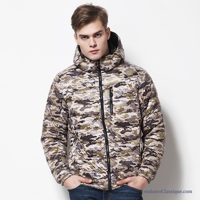 Doudoune Homme Pas Cher De Marque Marron, Doudoune Avec Capuche Fourrure Homme Soldes