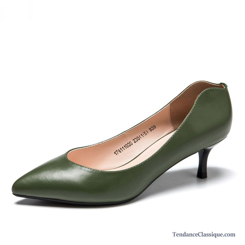 Escarpin Grise Femme, Escarpin Petit Talon Noir