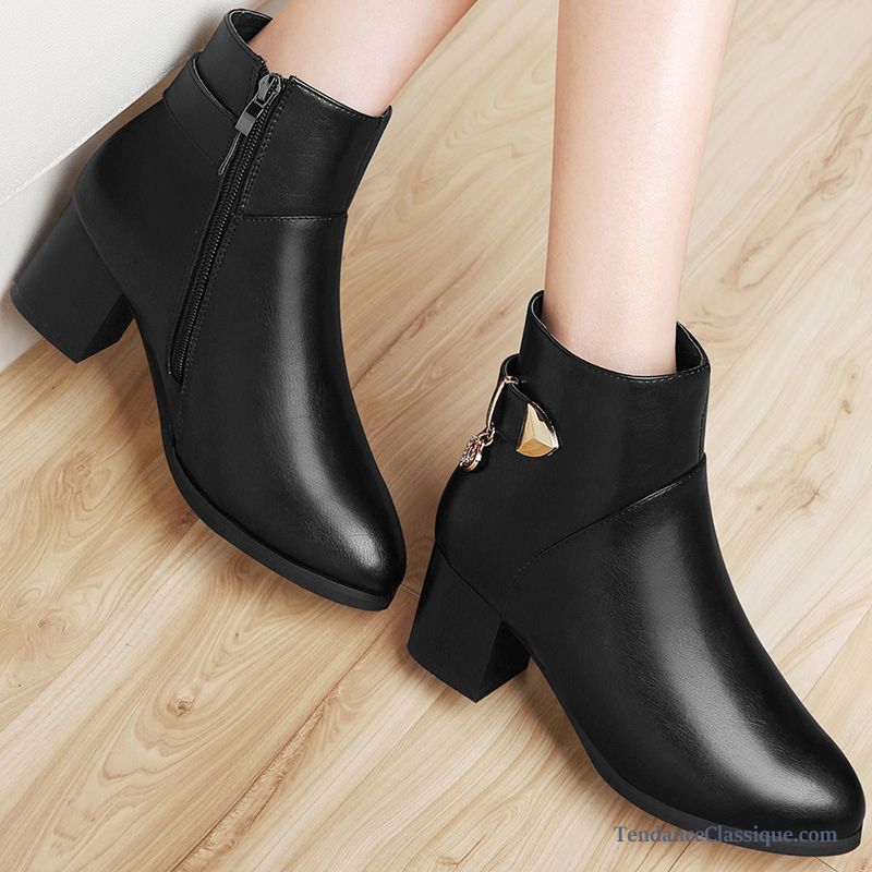 Femmes En Bottes Pas Cher Rubine, Bottines Femme Cuir En Ligne