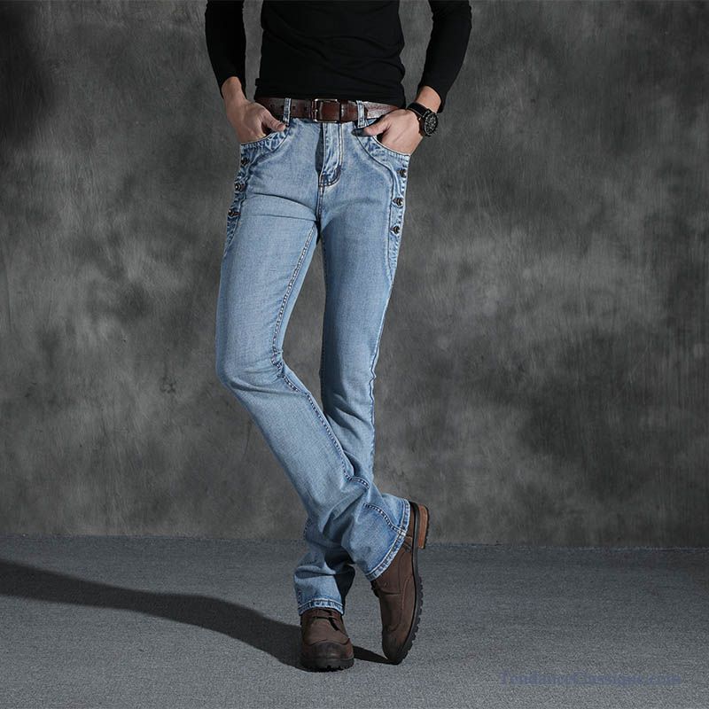 Jean Slim Homme Bleu Or, Jeans Homme Huilé Noir