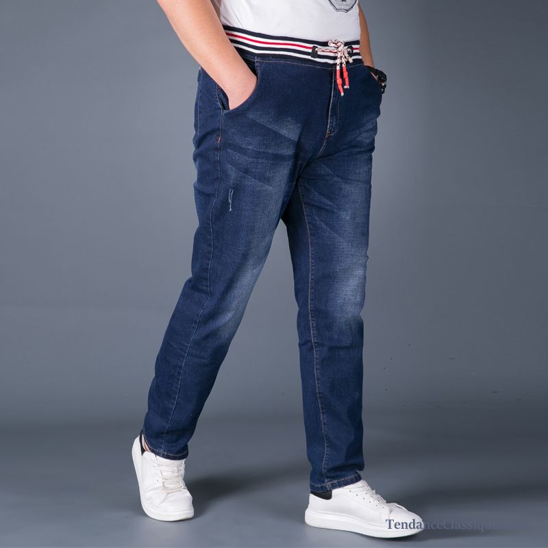 Jean Straight Homme Pierre, Jean Bleu Delavé Homme Soldes