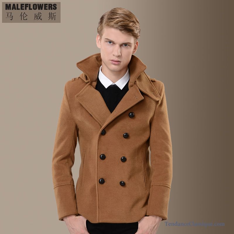 Manteau Chaude Pour Homme, Manteau Long Homme Laine Pas Cher