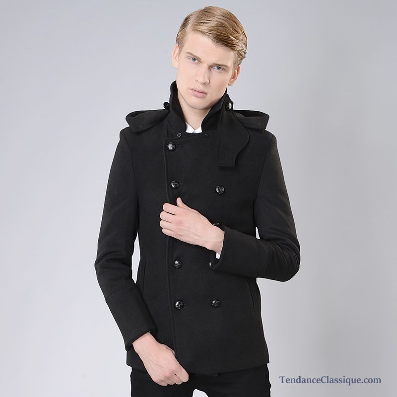 Manteau Chaude Pour Homme, Manteau Long Homme Laine Pas Cher