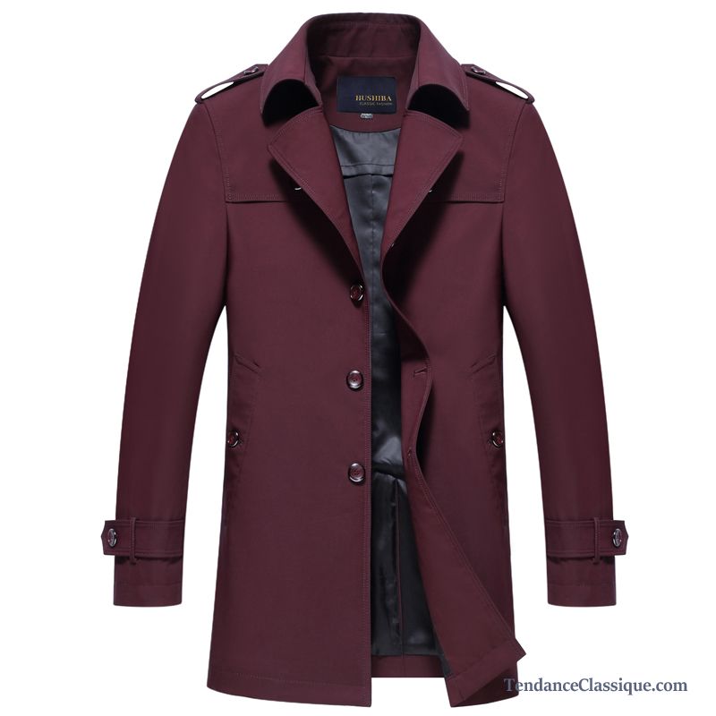 Manteau D Hiver Homme Pas Cher Rouge, Manteau Habillé Homme