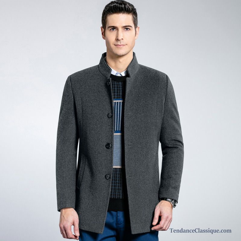 Manteau En Jean Manche Cuir Homme, Les Manteaus Pour Homme Pas Cher