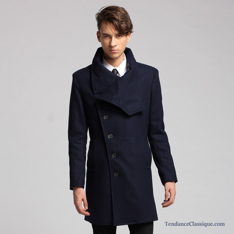 Manteau Style Militaire Homme, Manteau Homme Costume Soldes