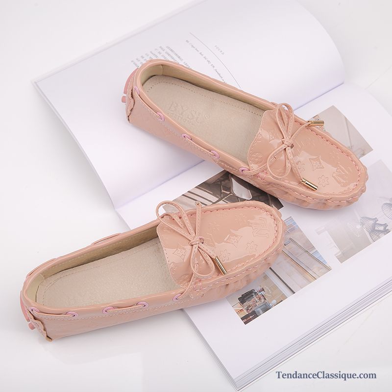 Mocassin Beige Femme Rose, Achat Mocassins Femme