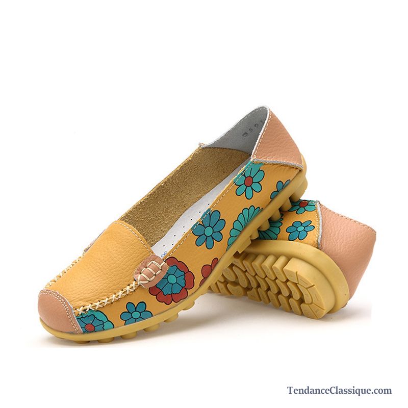 Mocassin Bleu Femme Seashell, Mocassin Rose Femme