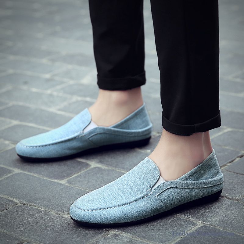 Mocassin Bleu Marine Homme Cyan, Mocassin A Boucle Homme