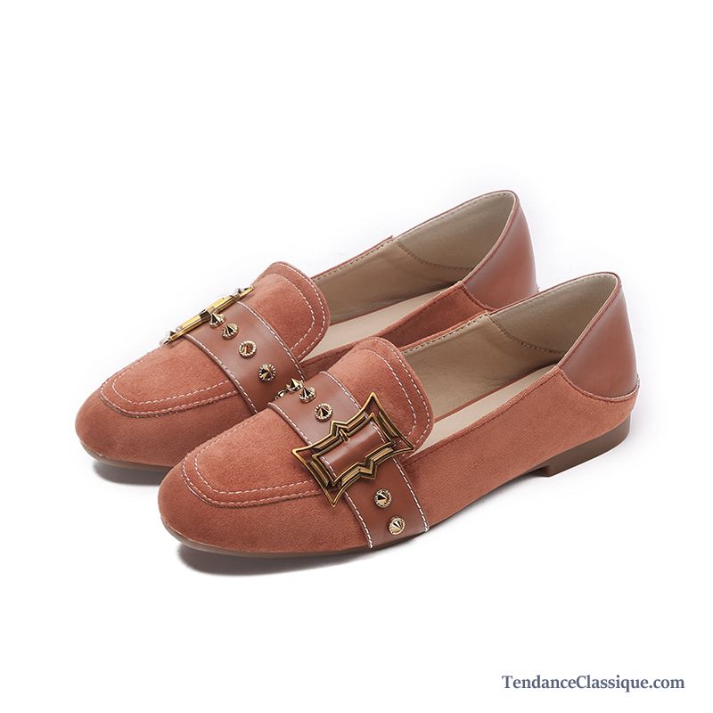 Mocassin Collège Femme Violet, Chaussure Mocassin Femme