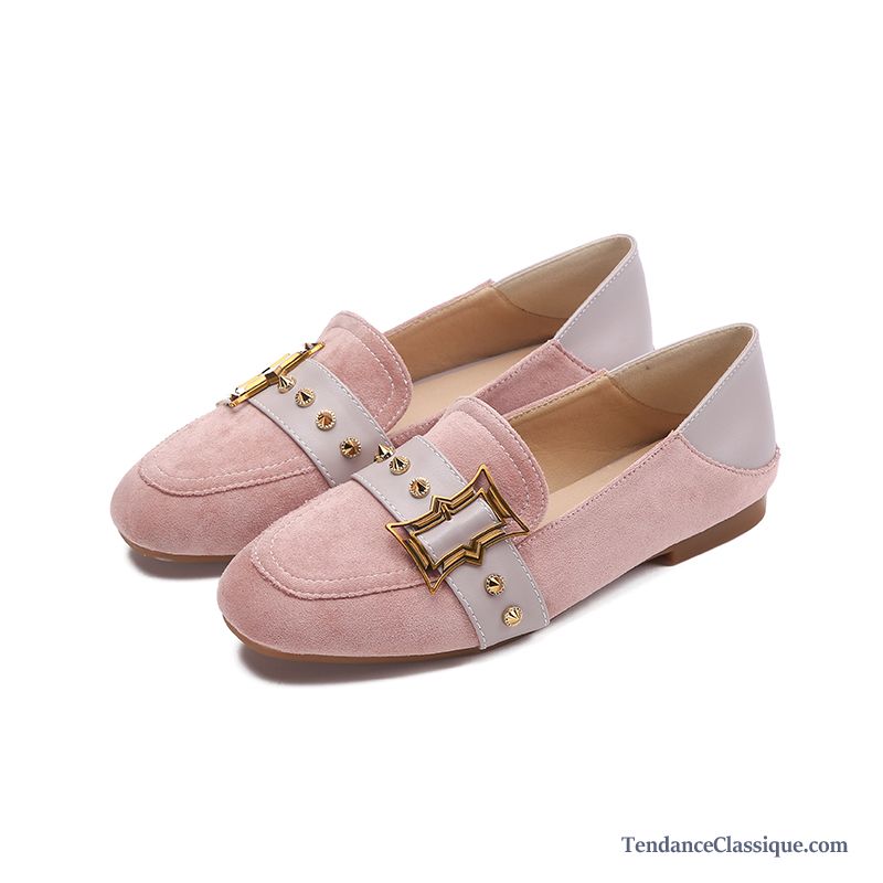 Mocassin Collège Femme Violet, Chaussure Mocassin Femme