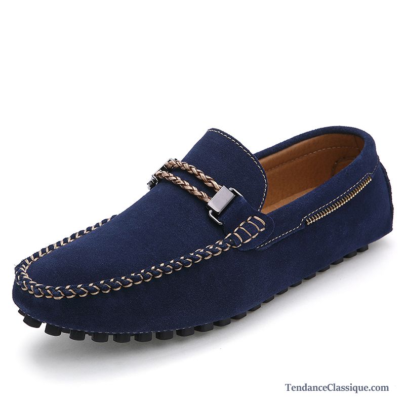 Mocassin En Cuir Homme Turquoise, Mocassin En Daim Pour Homme