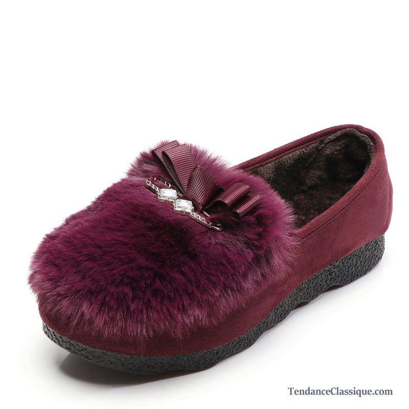 Mocassin Femme Marron Cuir, Mocassin A Picot