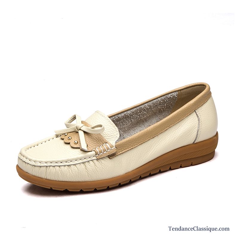 Mocassin Femme Rose Rubine, Mocassin Beige Femme