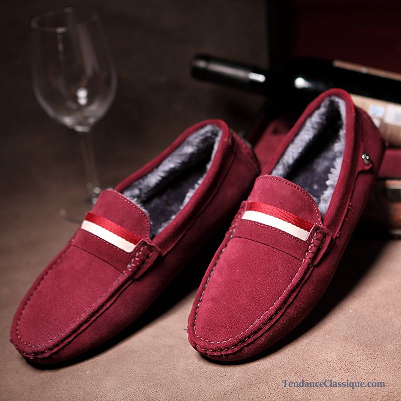 Mocassin Fourré Homme, Mocassin Homme Rouge Pas Cher