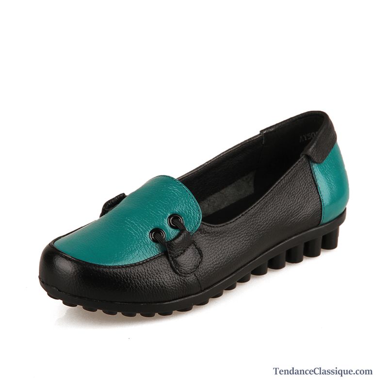 Mocassin Mode Femme, Mocassin Femme Bleu