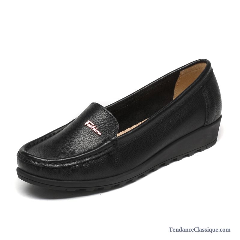 Mocassin Noir Femme Pas Cher, Mocassin Daim Noir