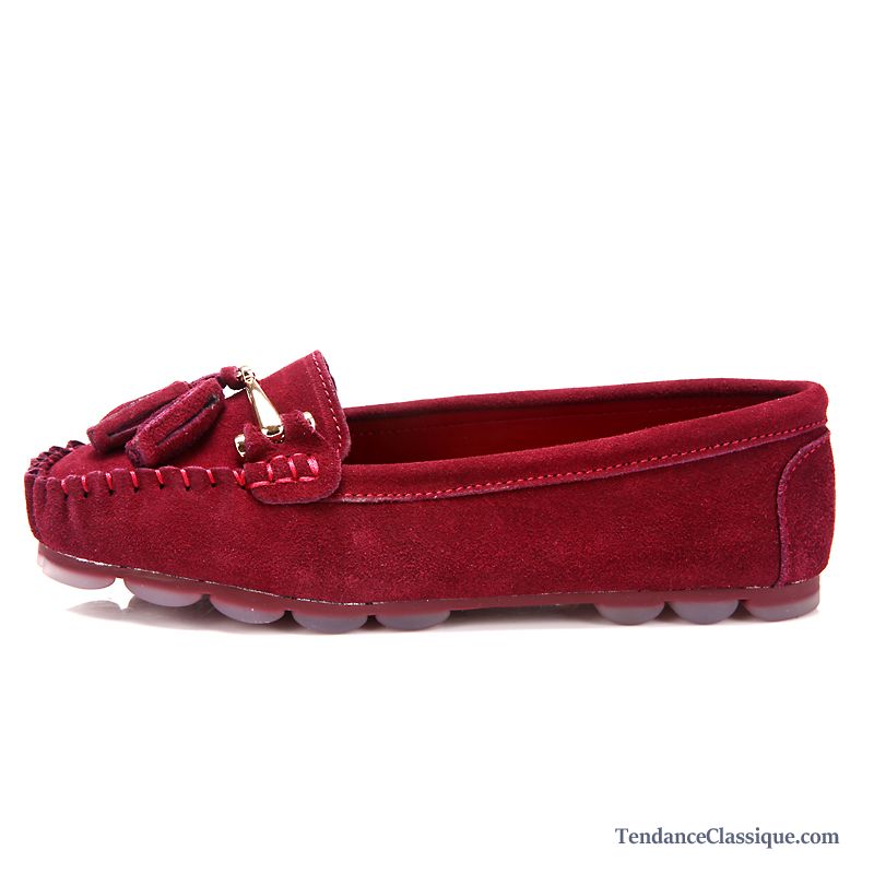 Mocassins Femme Soldes Violet, Vente Mocassins Femme