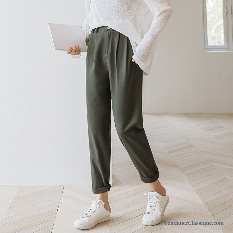 Modèle Pantalon Femme, Pantalon Coupe Carotte Femme