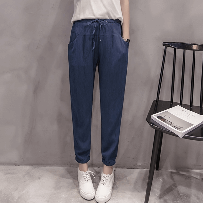 Pantalon A Pince Blanc Femme Bleu, Pantalon En Toile Femme Soldes