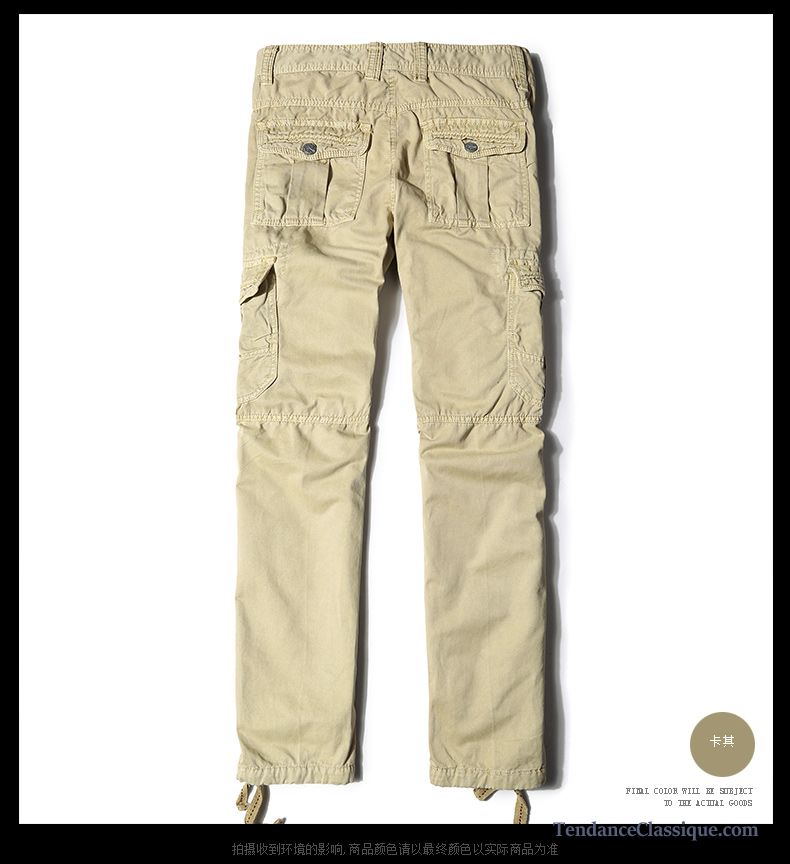 Pantalon Cargo Blanc En Lin Homme Rouge, Vetement Pour Homme Pas Cher