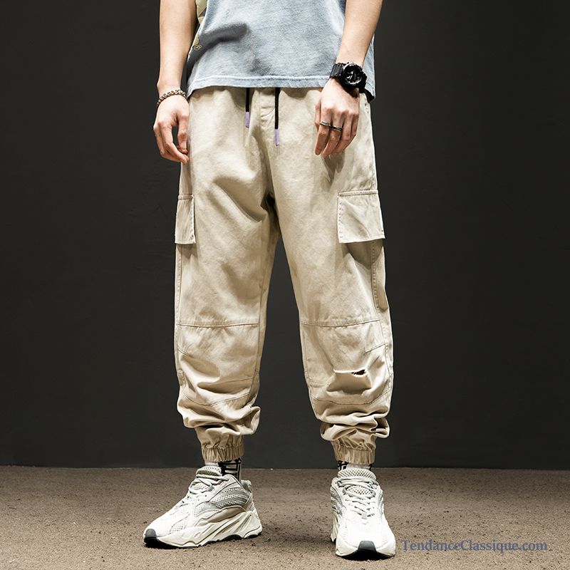 Pantalon Cargo Homme En Lin, Pantalon Cargo Jogging Homme Pas Cher