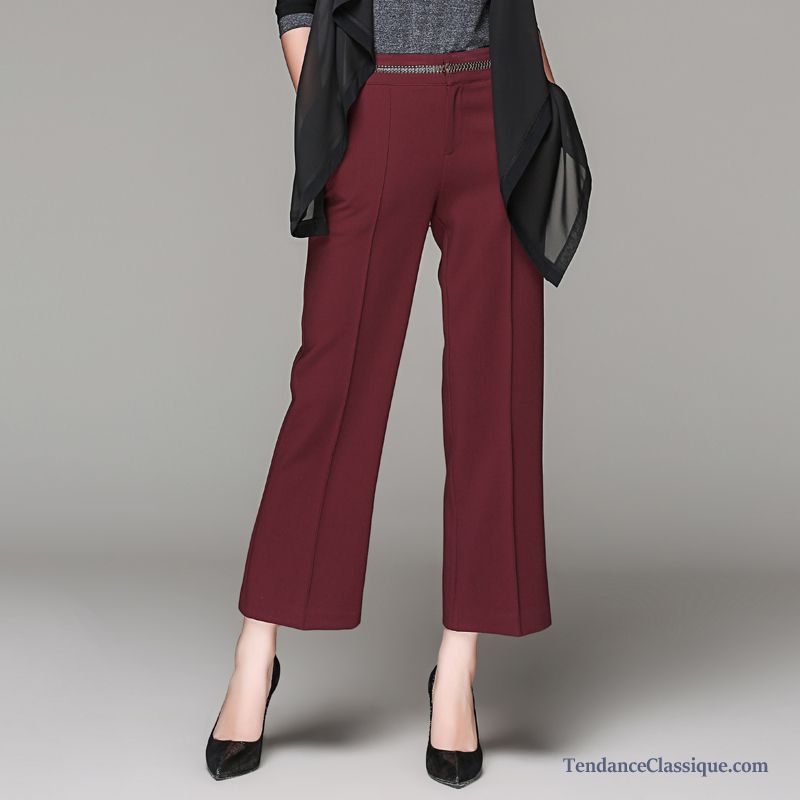 Pantalon Femme Avec Poche Sur Le Cote Saumon, Pantalon Noir Stretch France