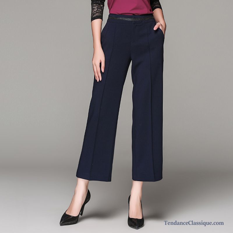 Pantalon Femme Avec Poche Sur Le Cote Saumon, Pantalon Noir Stretch France