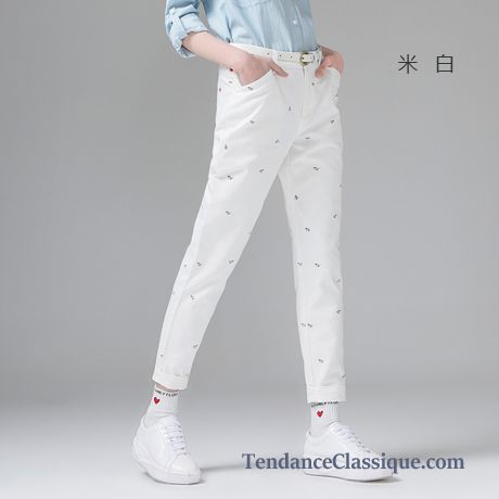 Pantalon Femme En Lin Blanc, Pantalon Jogging Femme