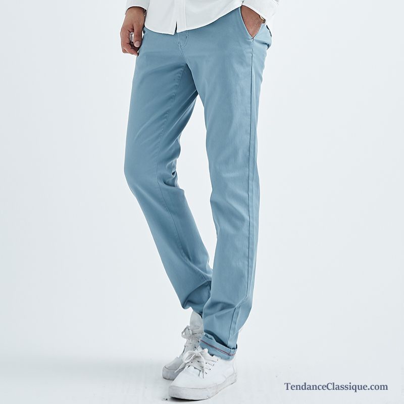 Pantalon Homme Coton Taille Élastiquée, Pantalon Homme De Marque