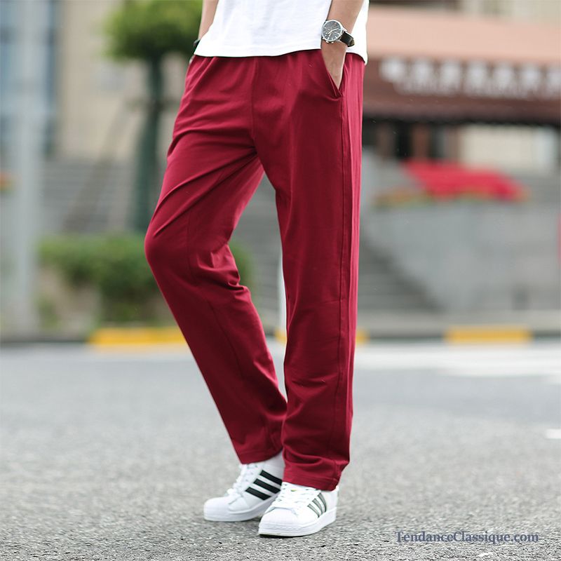 Pantalon Lin Homme Noir Bordeaux, Pantalon Toile Homme