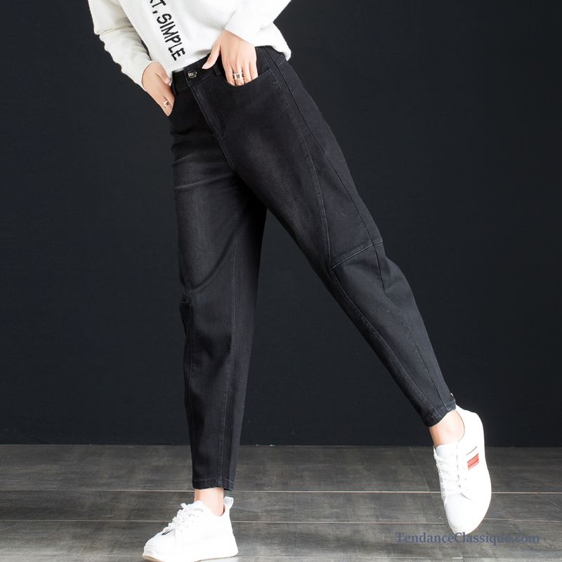 Pantalon Treillis Femme, Pantalon Droit Noir Pas Cher