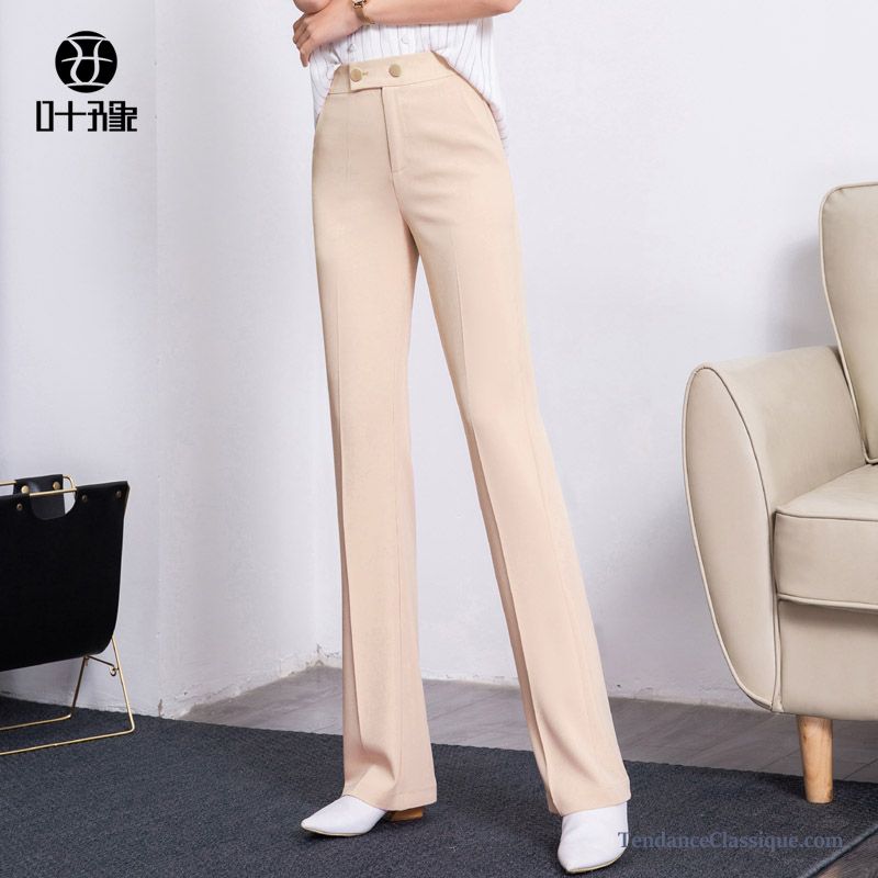 Pantalon Velours Beige Femme, Pantalon Coupe Large Femme