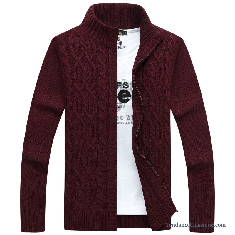 Pull Col Roulé Pas Cher Gris, Cardigan Mode Maille Homme