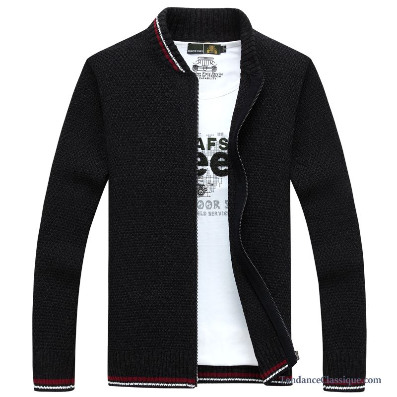 Pull Col Roulé Pas Cher Gris, Cardigan Mode Maille Homme