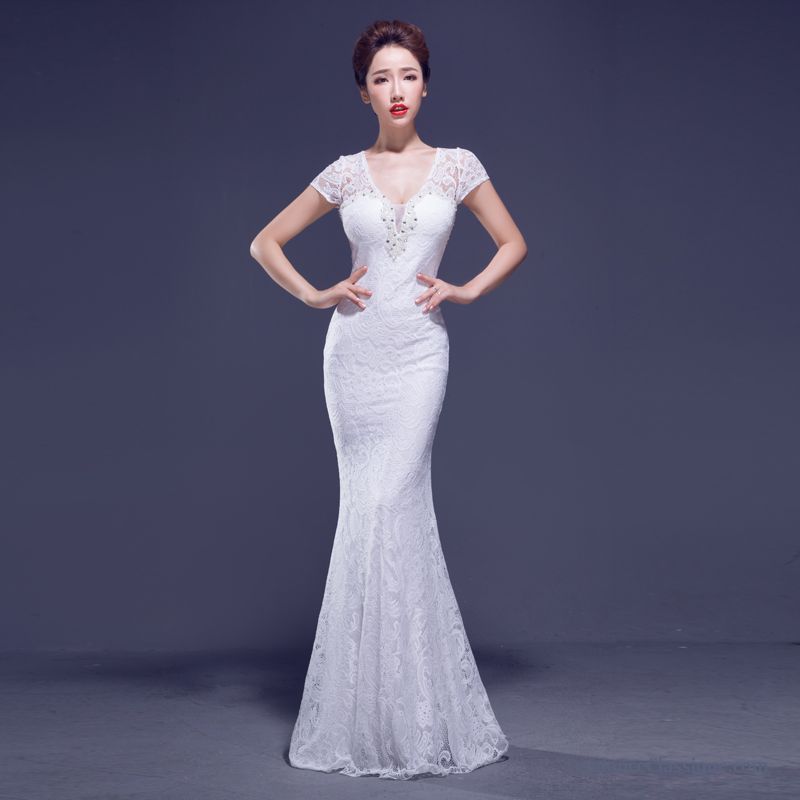 Robe Longue Femme, Robe Blanche Mi Longue