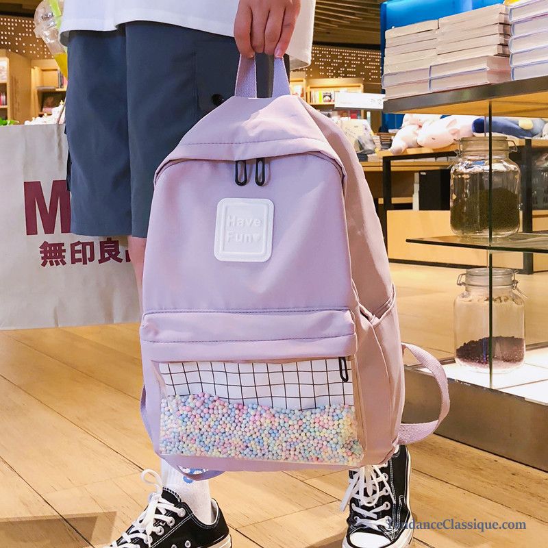 Sac A Dos Femme Ville Lilas, Sac Ecole College Pas Cher