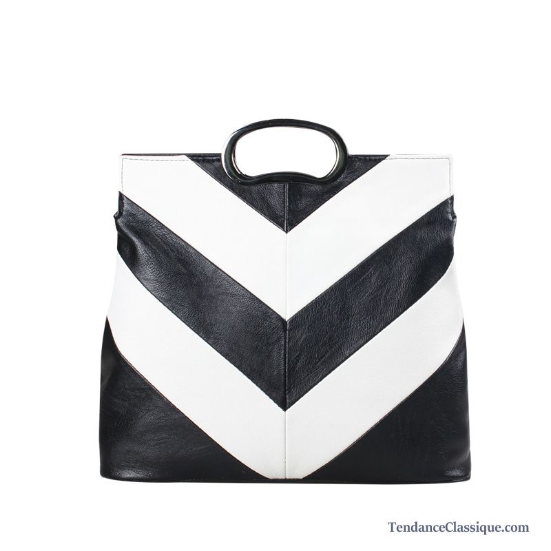 Sac A Main Noir Et Blanc Neige, Grand Sac A Main Cuir