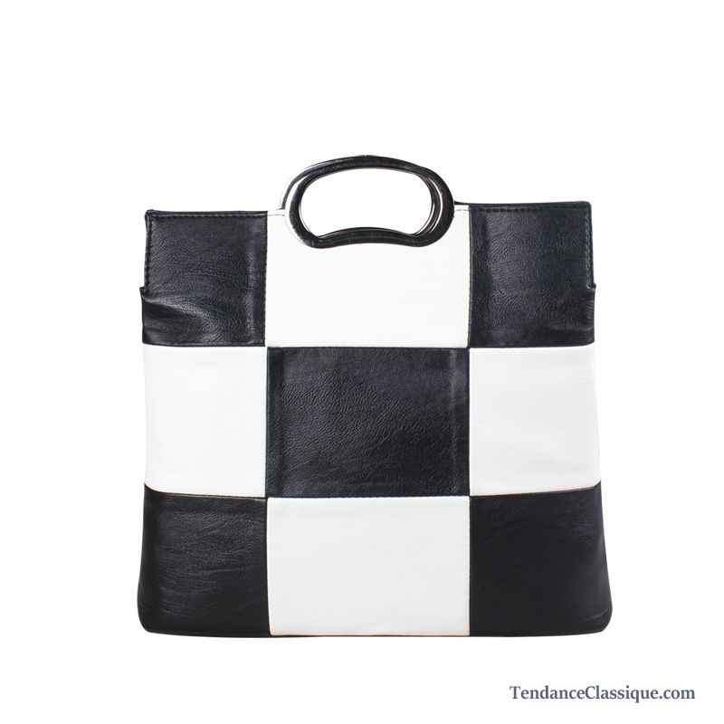 Sac A Main Noir Et Blanc Neige, Grand Sac A Main Cuir