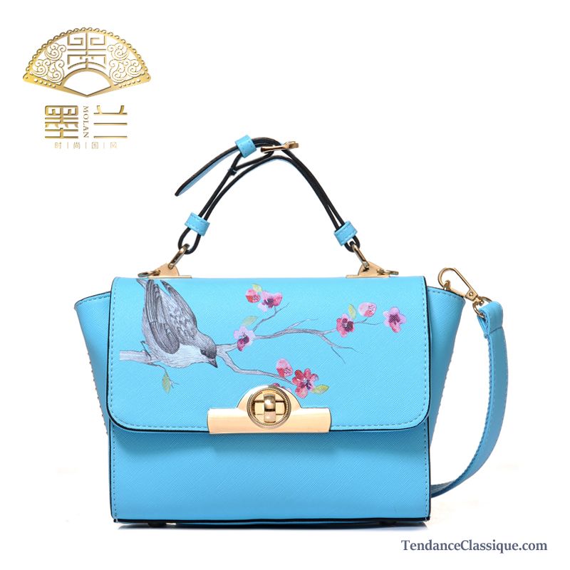 Sac Bandoulière Femme Pas Cher Ambre, Sac A Main Cuir Bleu